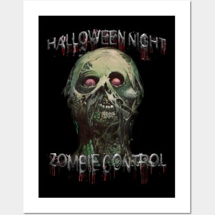 Halloween Night Zombie Undead Posters and Art